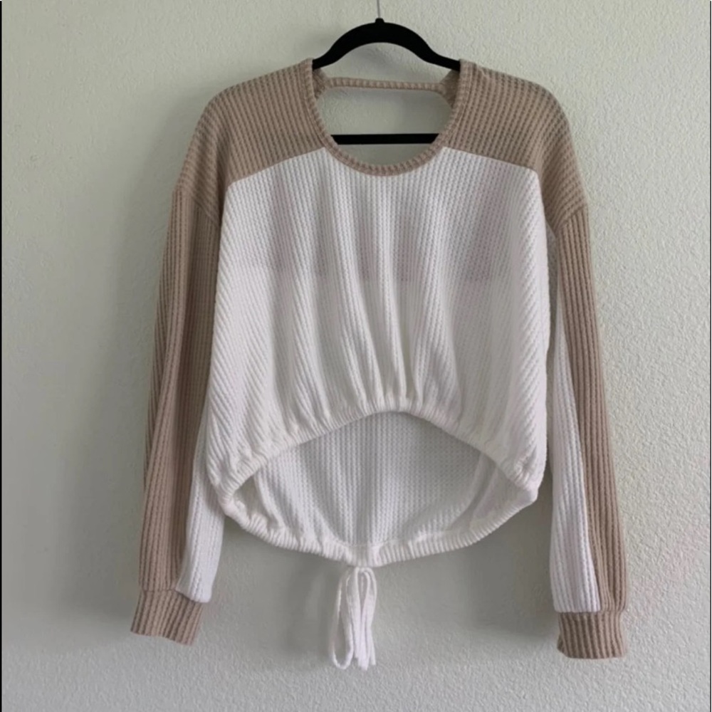 HOLLISTER- Boyfriend Waffle Knit Sweater